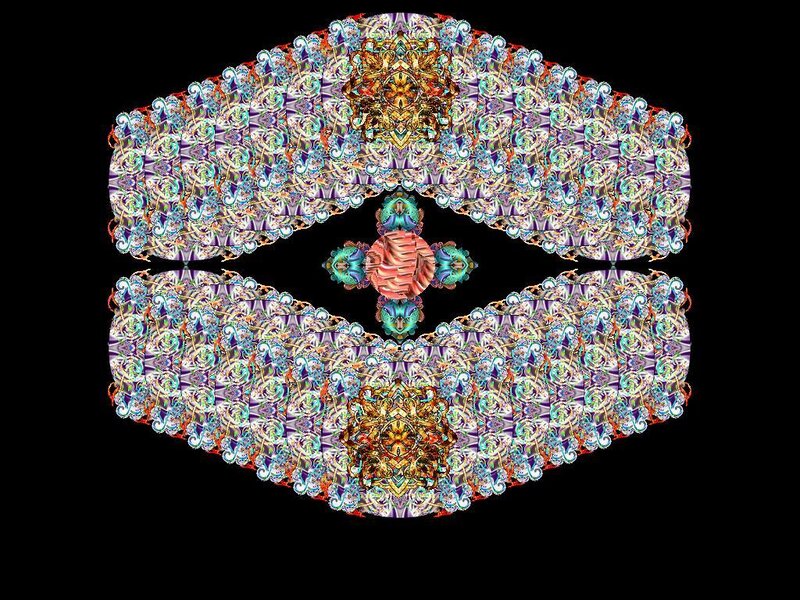 Symmetrical Fractal Pattern — Purple, Complex