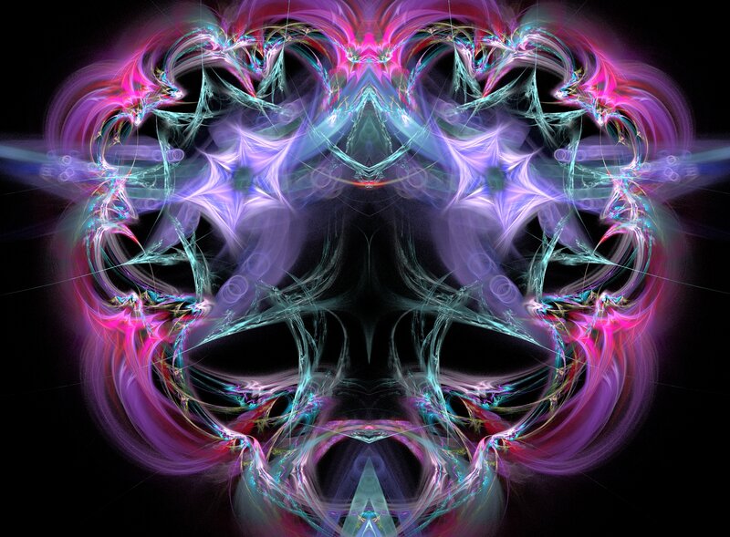 Symmetrical Fractal Pattern — Purple, Dynamic