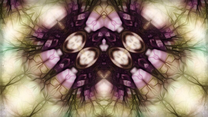 Symmetrical Fractal Pattern — Purple, Hypnotic, Abstract, Circles, Lines