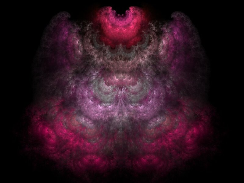 Symmetrical Fractal Pattern — Purple, Mystical, Abstract