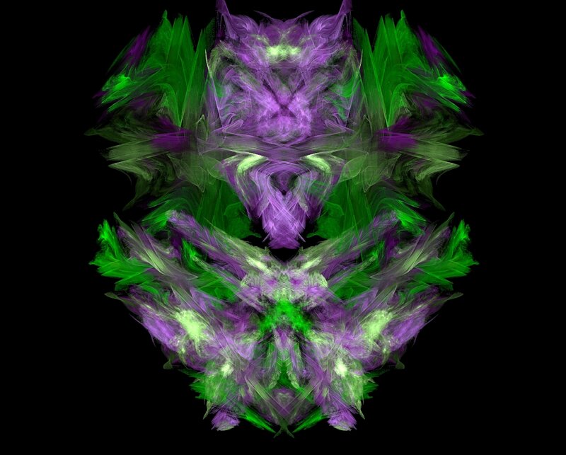 Symmetrical Fractal Pattern — Purple, Mystical