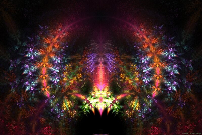 Symmetrical Fractal Pattern — Purple, Vibrant