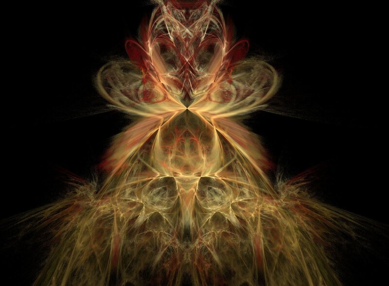 Symmetrical Fractal Pattern — Red