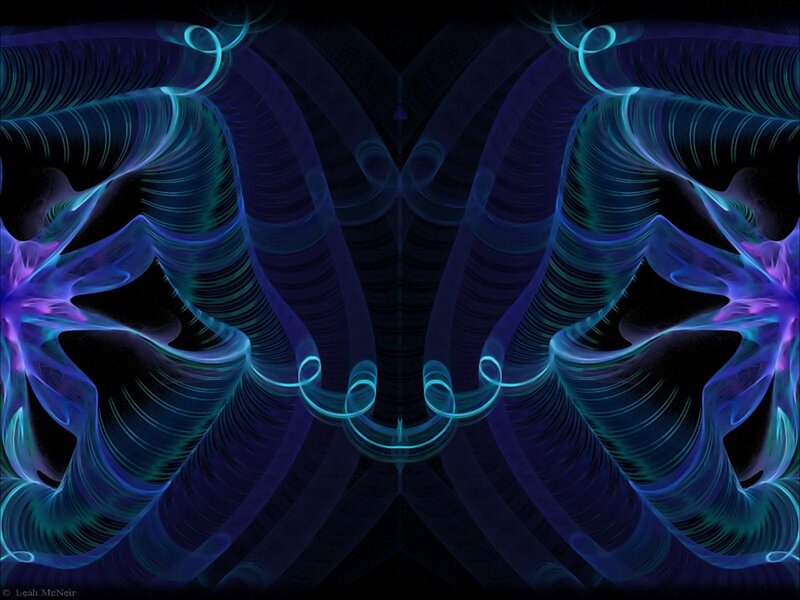Symmetrical Fractal Patterns — Blue