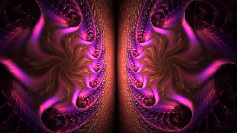 Symmetrical Fractal Patterns — Purple, Hypnotic, Digital Art