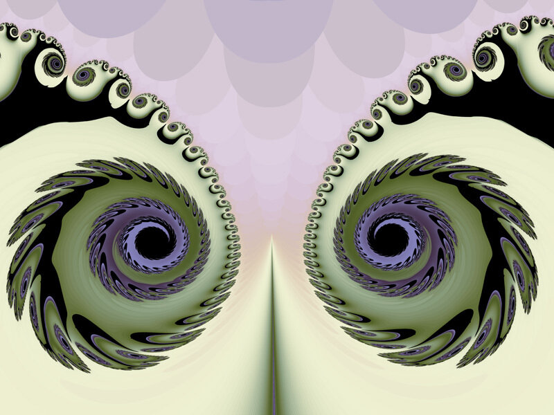 symmetrical fractal spiral pattern