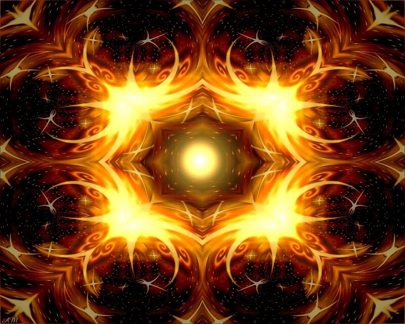 symmetrical fractal star pattern