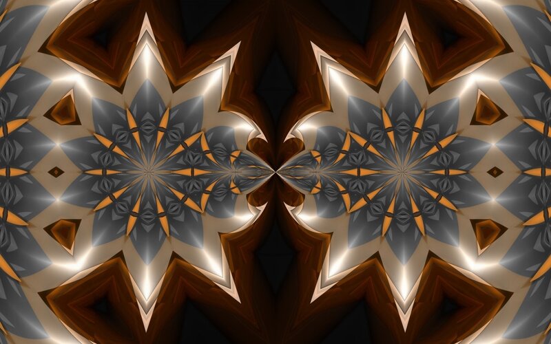 Symmetrical fractal star pattern