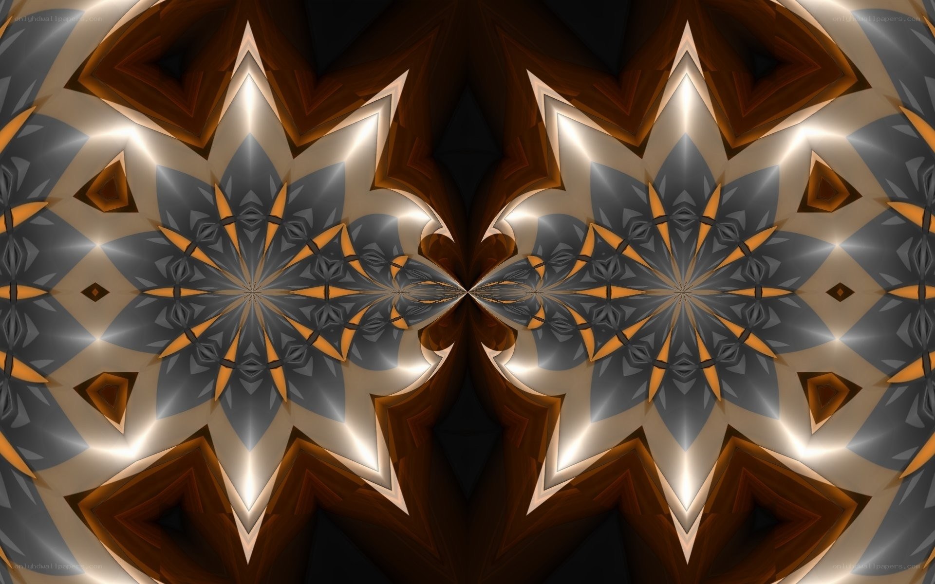 Symmetrical fractal star pattern