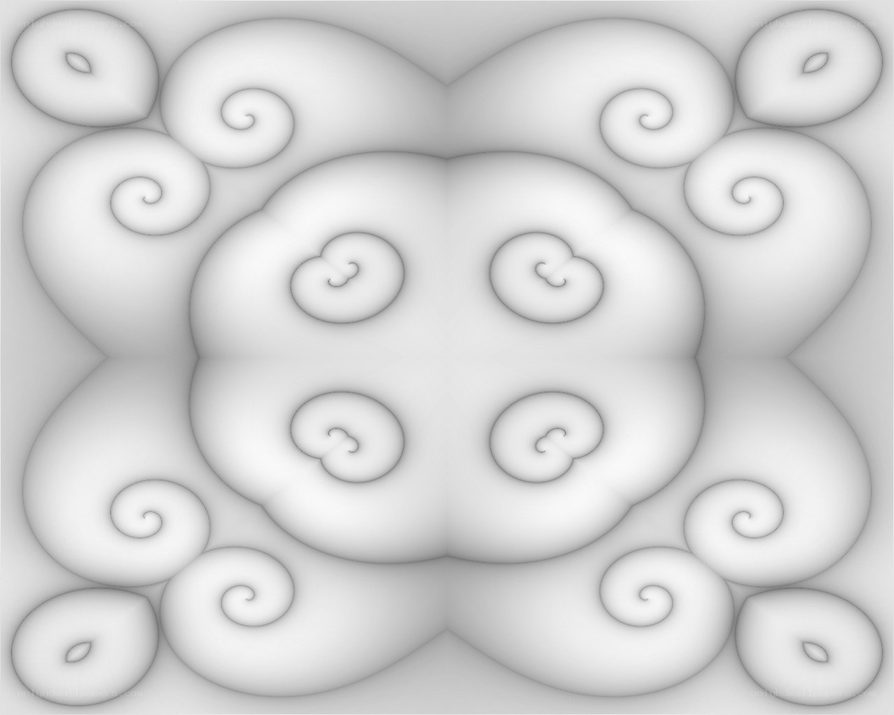 symmetrical fractal swirl pattern