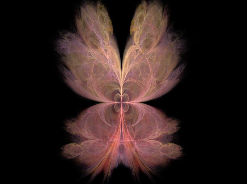 Symmetrical Fractal Wings — Pink