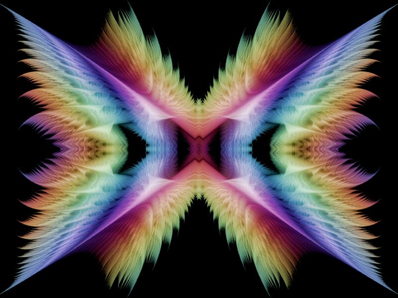 Symmetrical Fractal Wings — Purple
