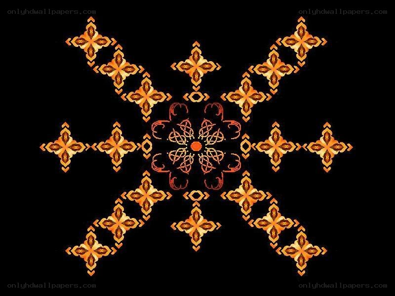 symmetrical geometric pattern