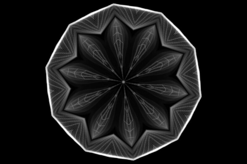 Symmetrical Geometric Pattern — Black, Calm