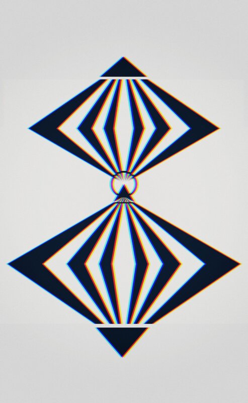 Symmetrical Geometric Pattern — Black, Hypnotic