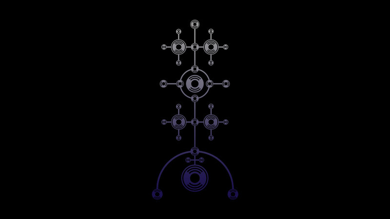 Symmetrical Geometric Pattern — Black, Minimalist, Abstract