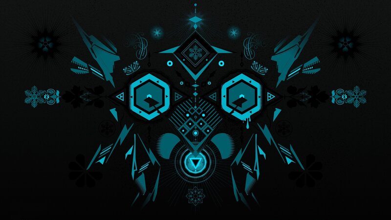 Symmetrical Geometric Pattern — Black, Mystical