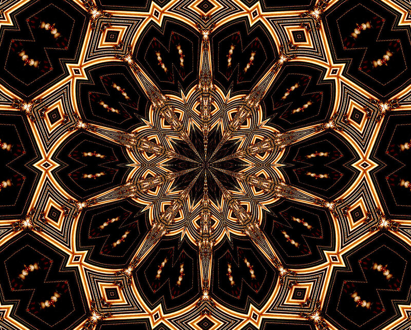 Symmetrical Geometric Pattern — Black