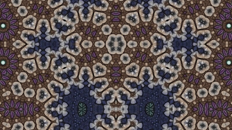 Symmetrical Geometric Pattern — Brown