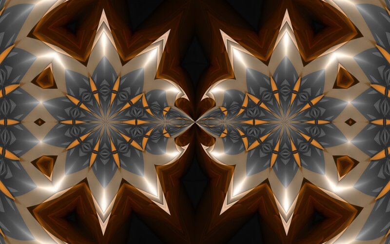 Symmetrical Geometric Pattern — Gray, Dramatic