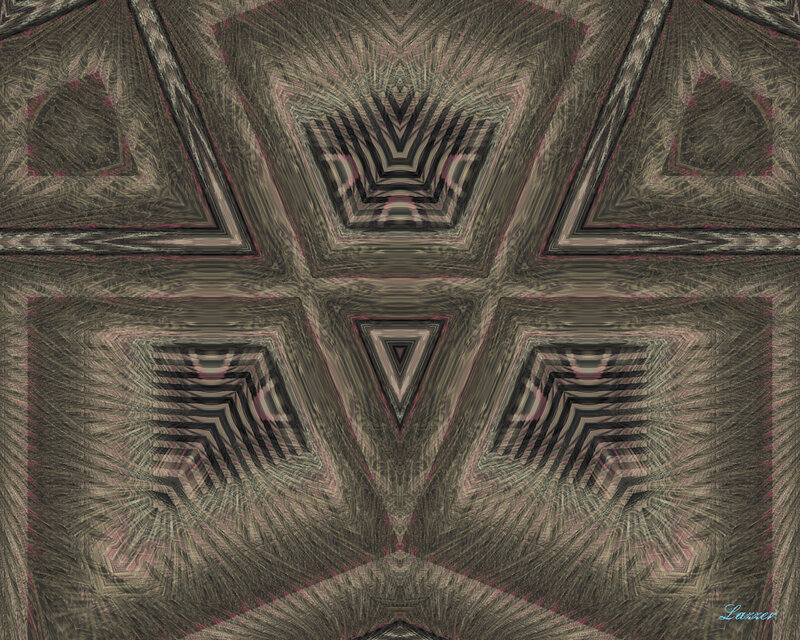 Symmetrical Geometric Pattern — Gray
