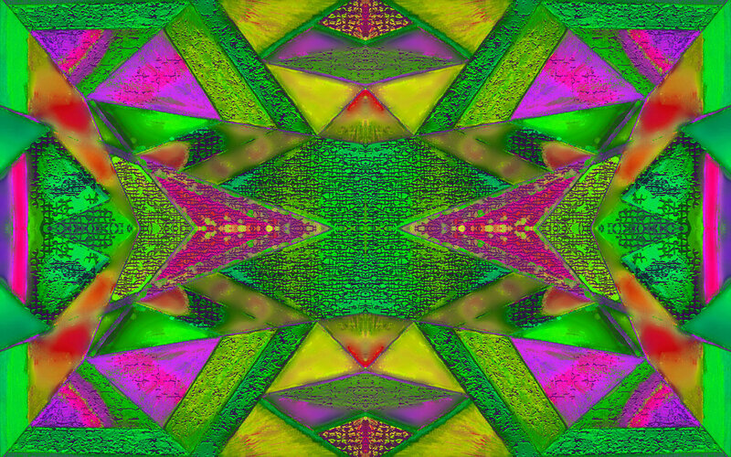 Symmetrical Geometric Pattern — Green