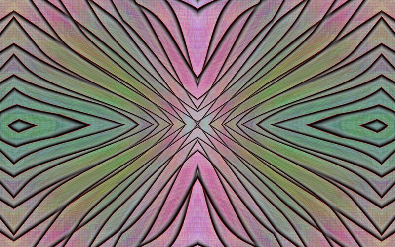 Symmetrical Geometric Pattern — Pink