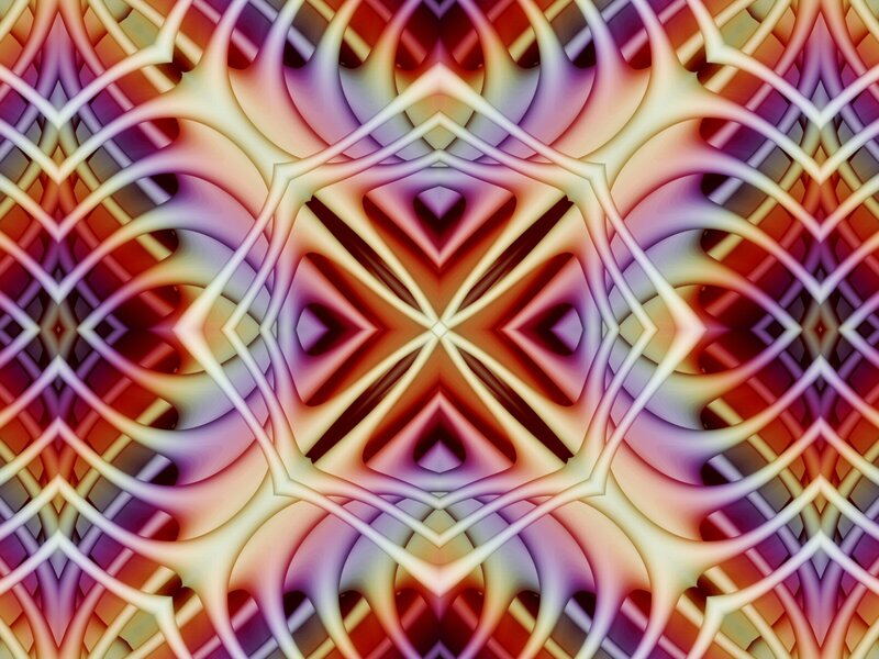Symmetrical Geometric Pattern — Purple, Hypnotic