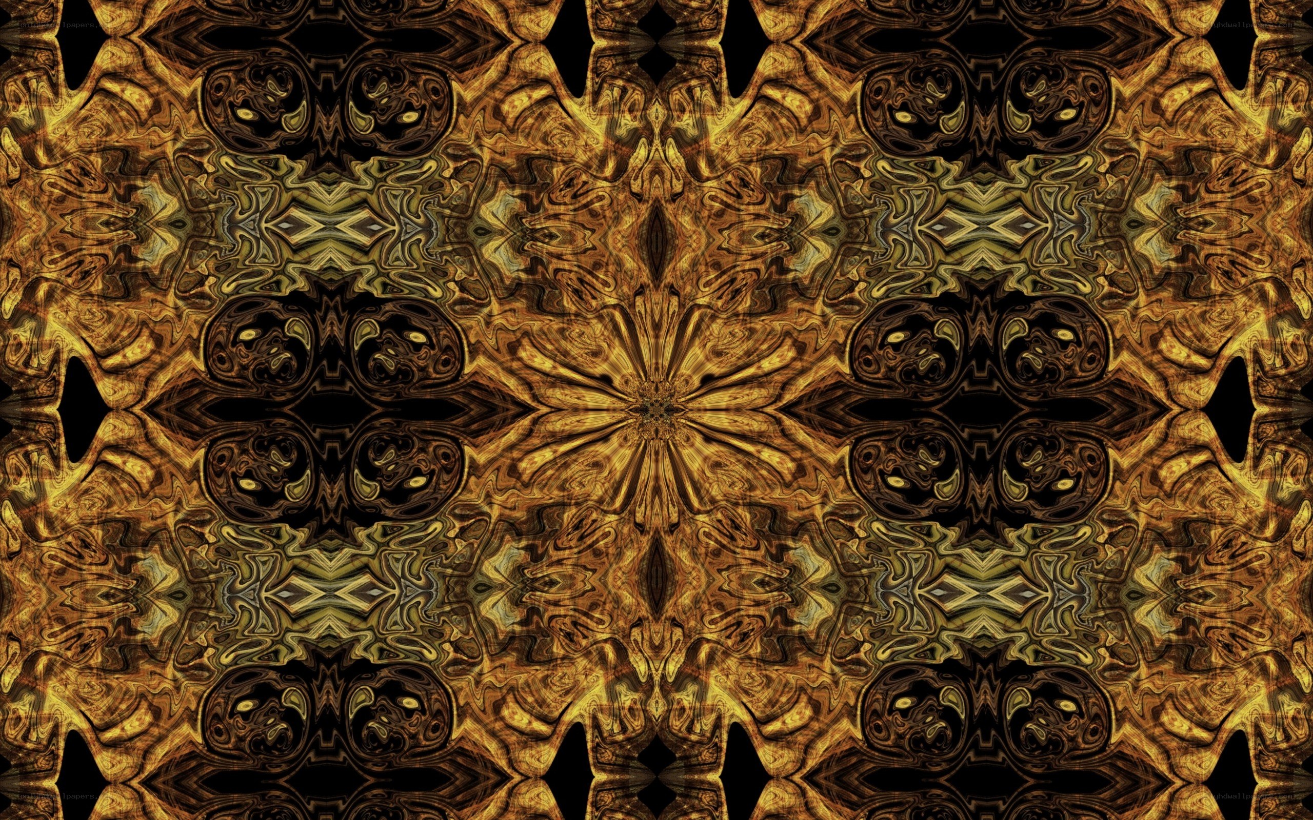 symmetrical golden pattern
