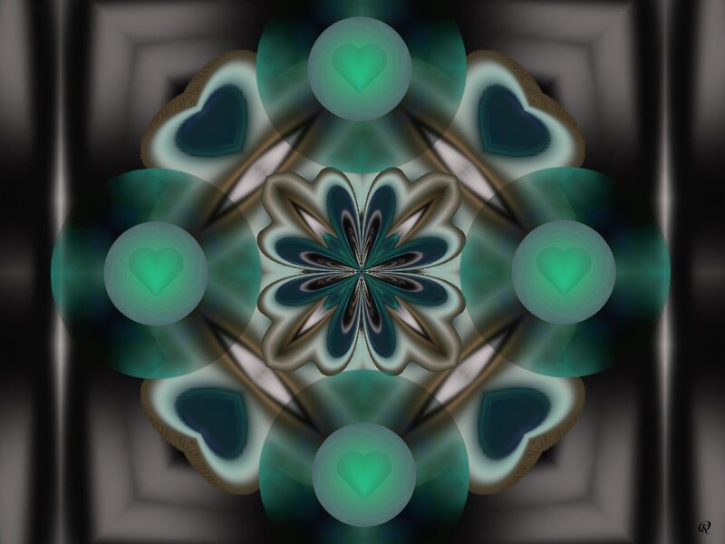 Symmetrical Green Fractal Design — Calm