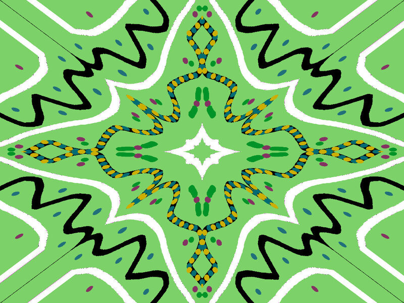 Symmetrical Green Pattern