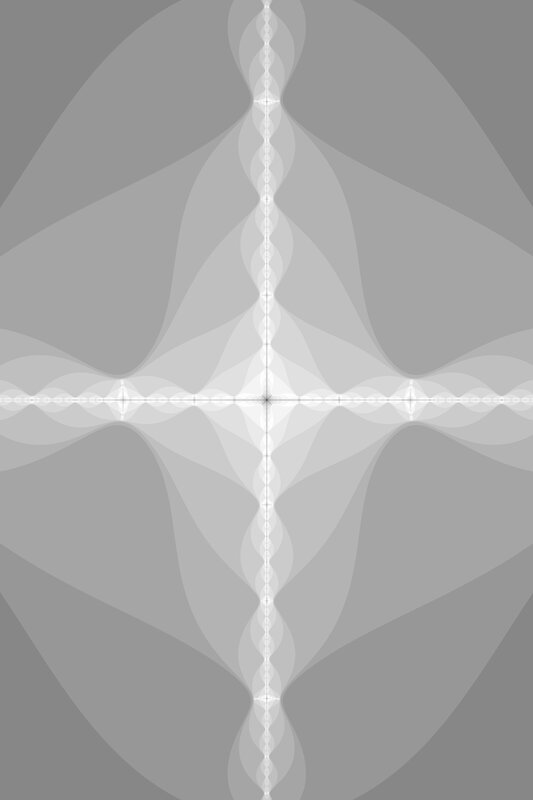 symmetrical grey fractal pattern