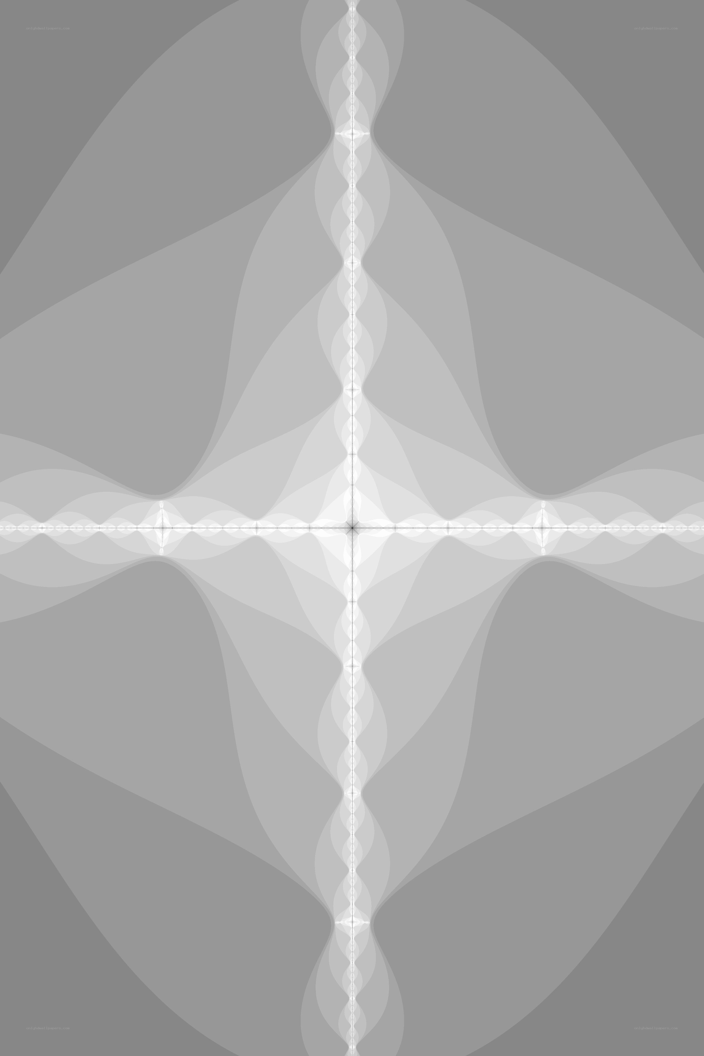 symmetrical grey fractal pattern