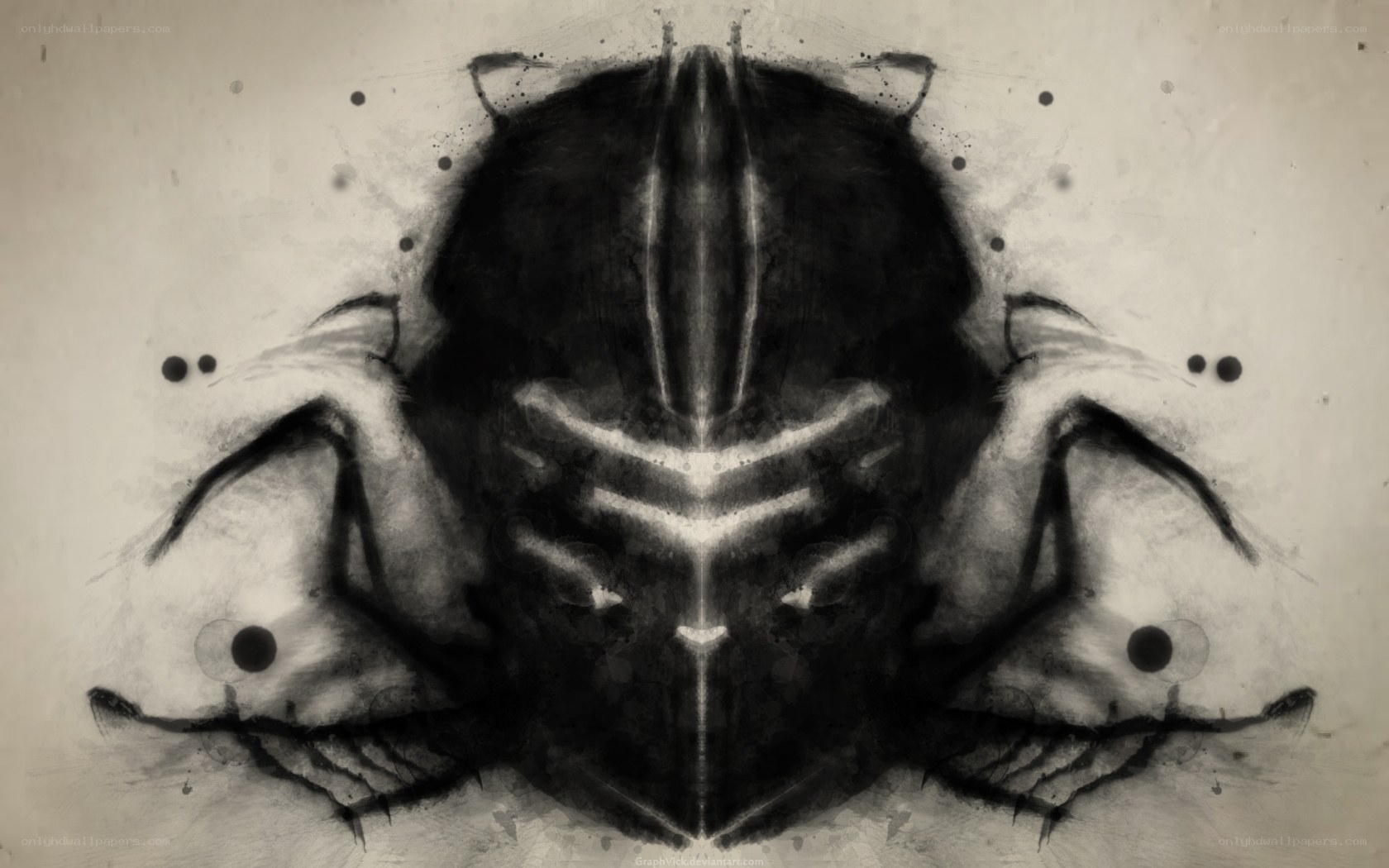 symmetrical ink blot art