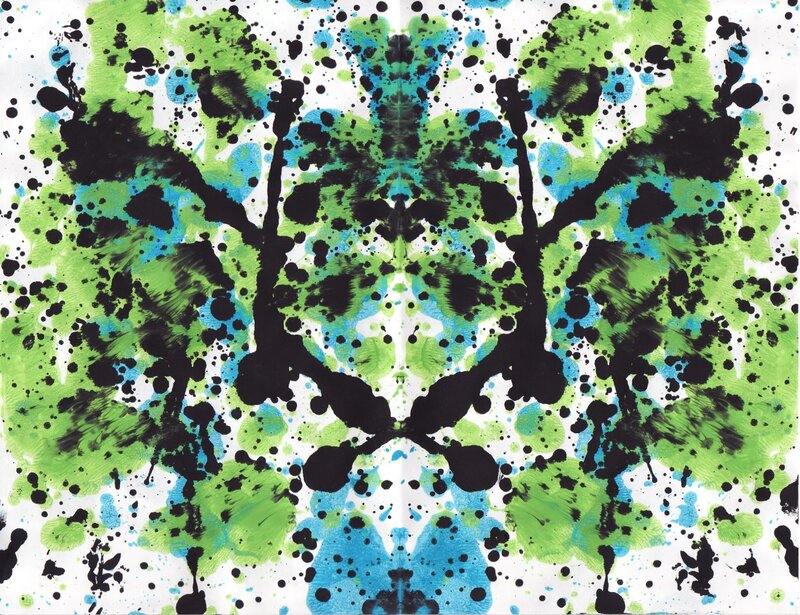 Symmetrical Ink Blot — Green