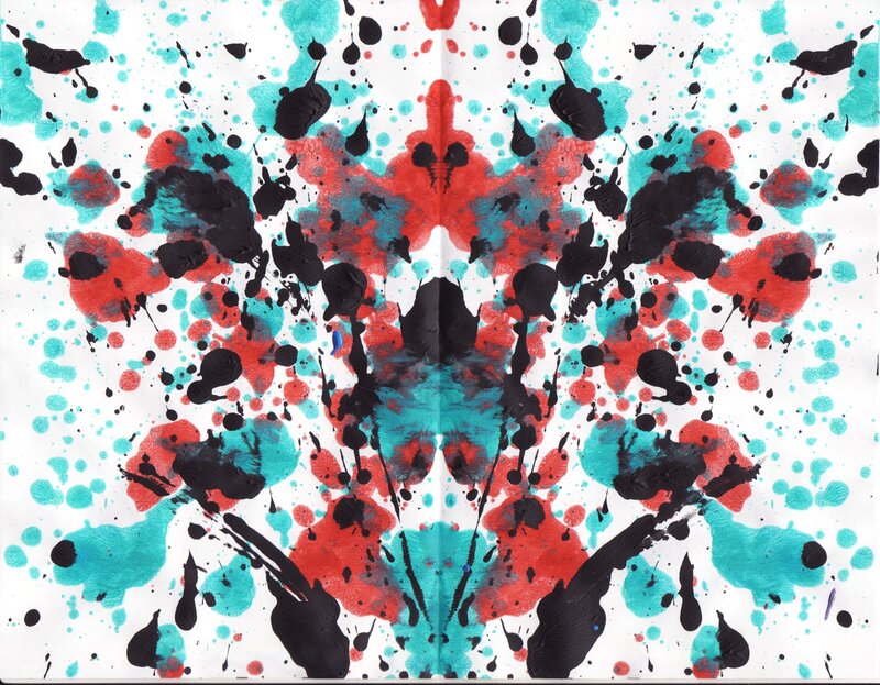 Symmetrical Ink Blot — Red