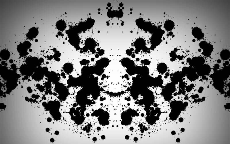 symmetrical ink splatter pattern