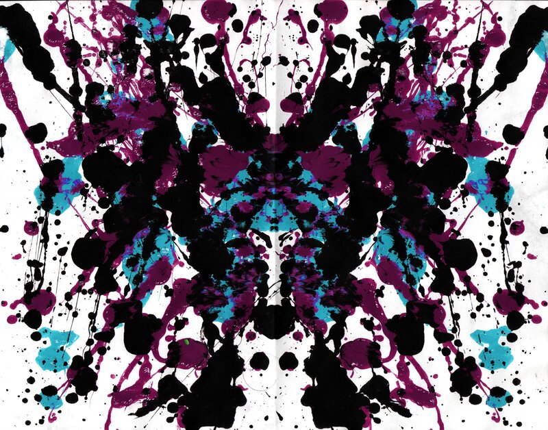 Symmetrical Ink Splatters — Black, Chaotic, Abstract