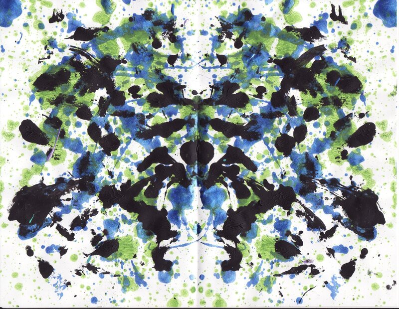 Symmetrical Ink Splatters — Black