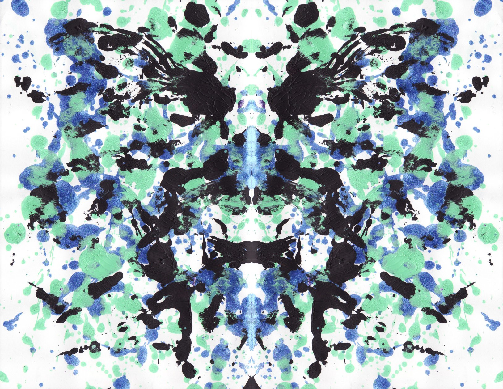 Symmetrical inkblot art