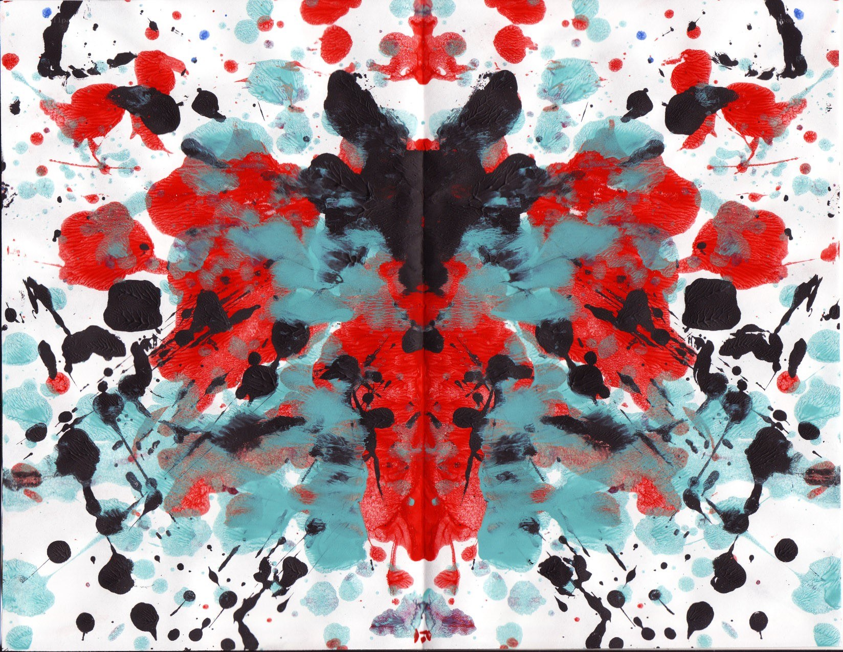 symmetrical inkblot art