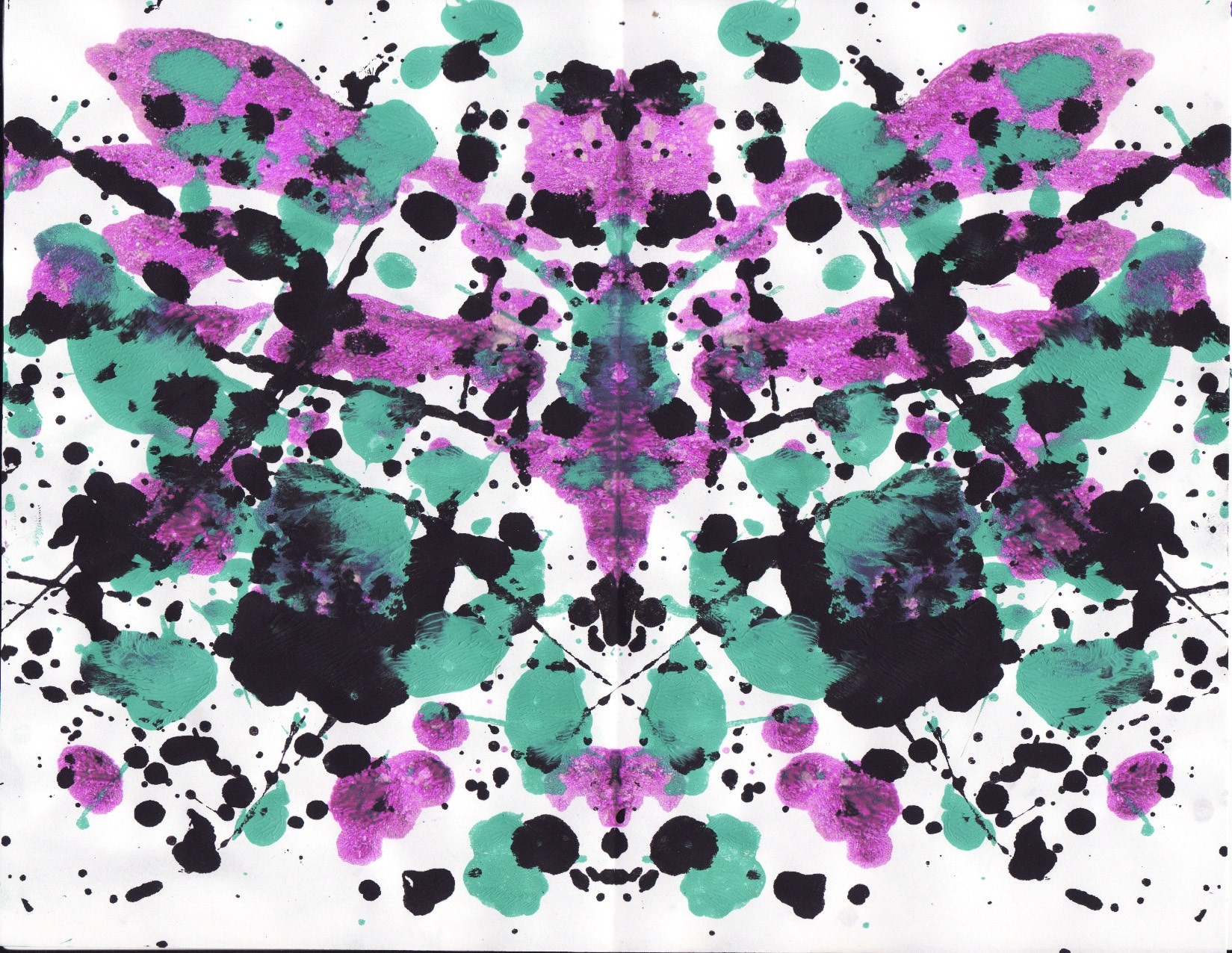 symmetrical inkblot art