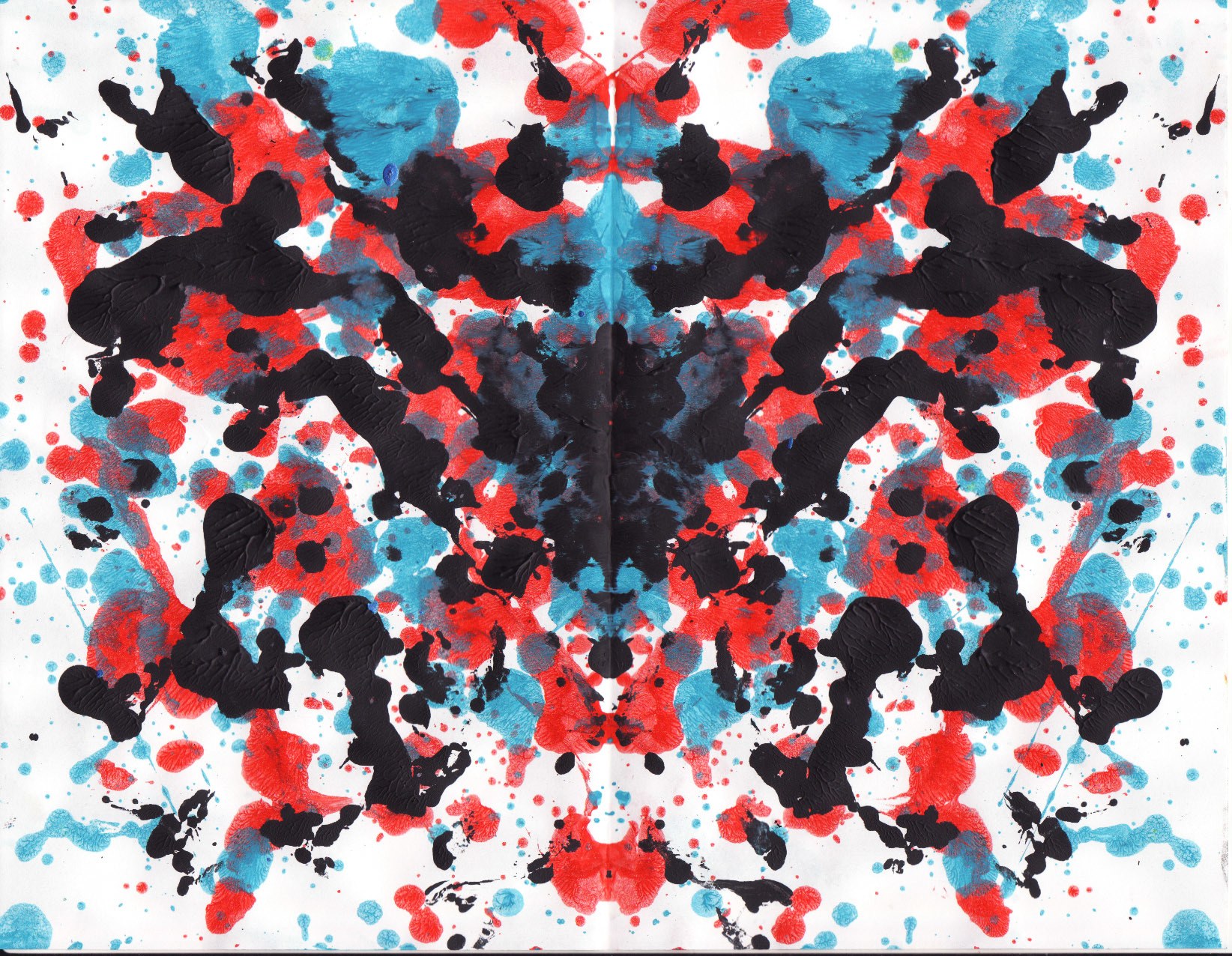 symmetrical inkblot art