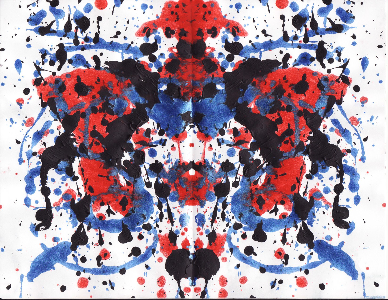 symmetrical inkblot art