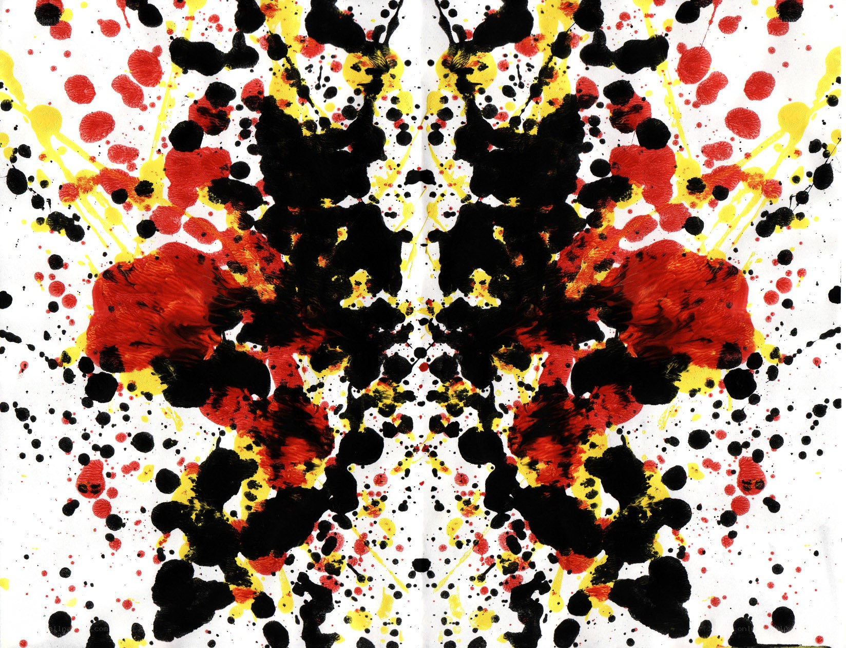 symmetrical inkblot art