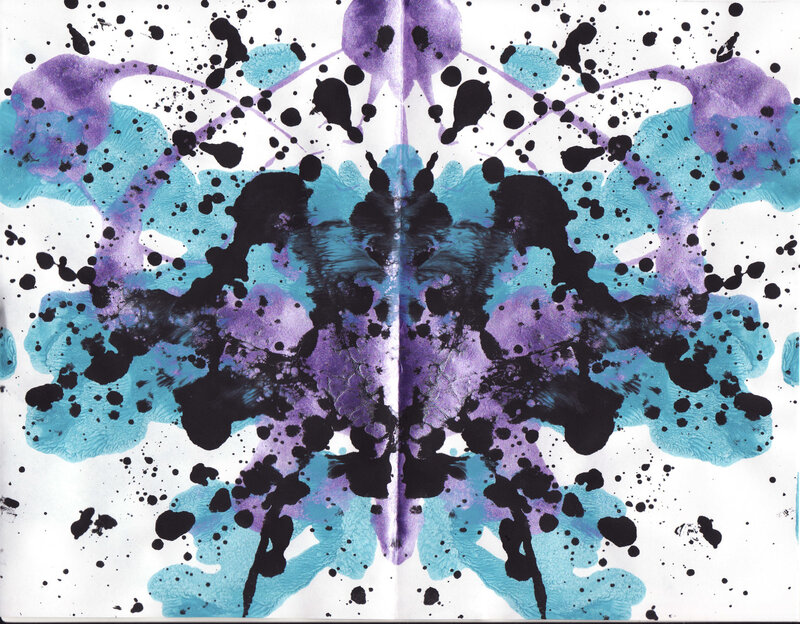 symmetrical inkblot pattern