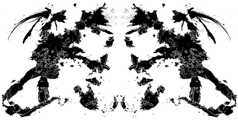 symmetrical inkblot pattern
