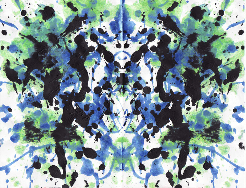 symmetrical inkblot pattern