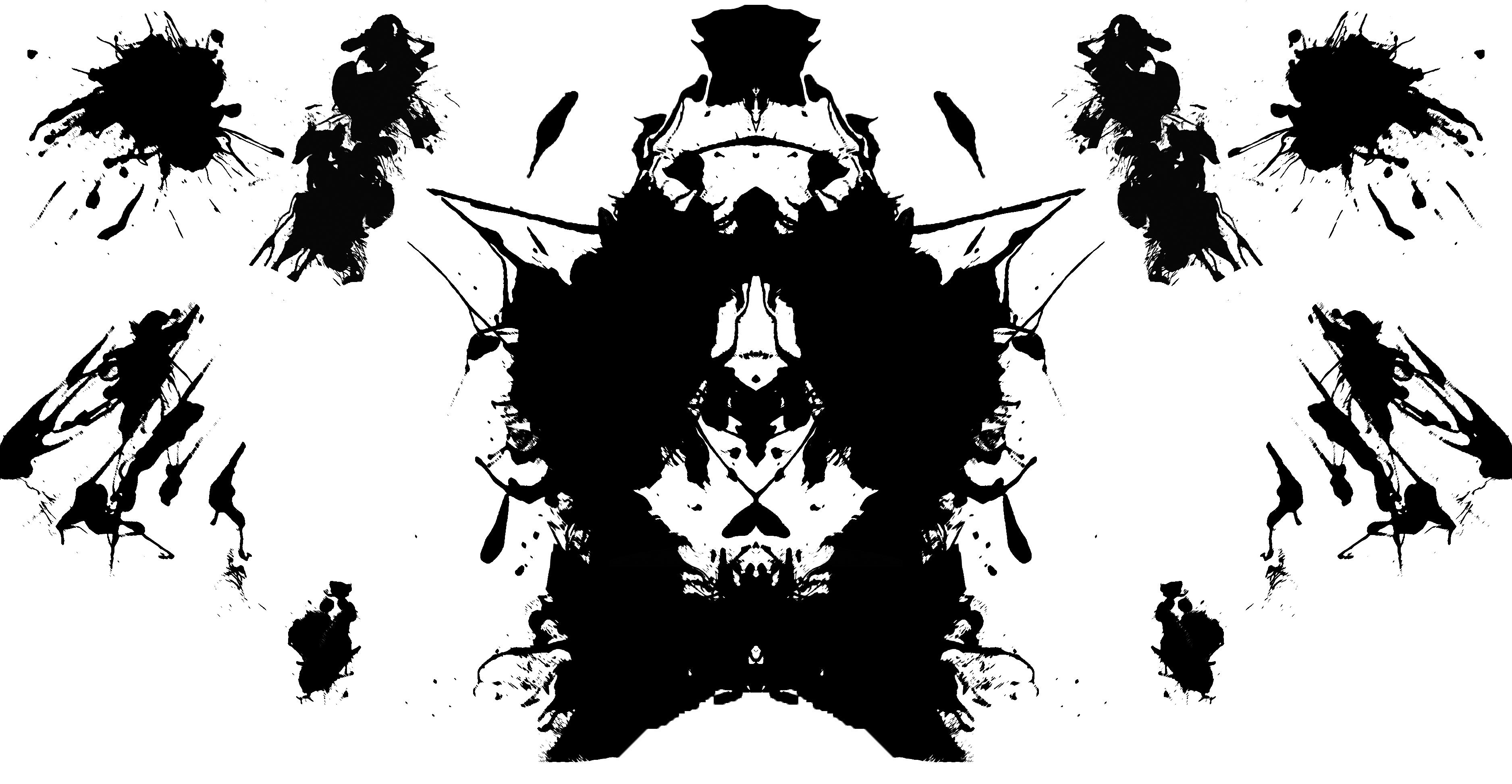 symmetrical inkblot pattern