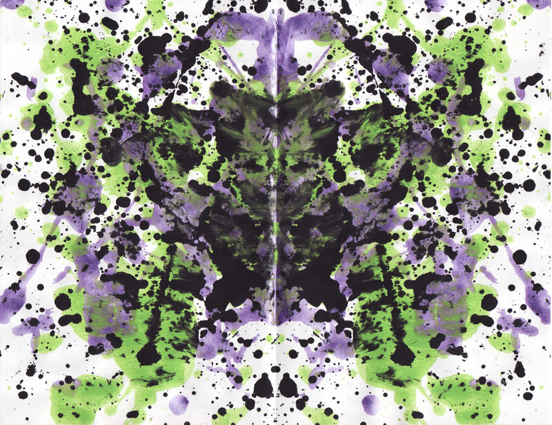 symmetrical inkblot pattern